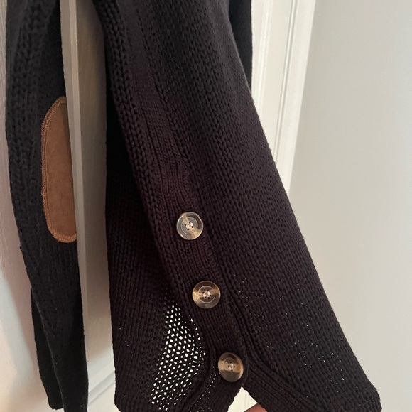 Women's Black layering  Sweater with Button Detail - Picture 2 of 5